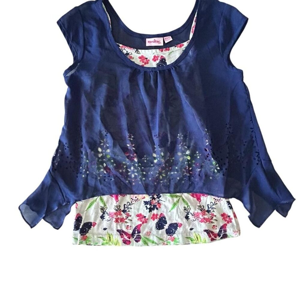 Unbranded Women's Blue and Navy Blouse
